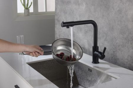 Смеситель для кухни Timo Hette 1026/03F Черный