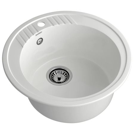 Кухонная мойка GranFest RONDO 520, иней, артикул R-520 иней