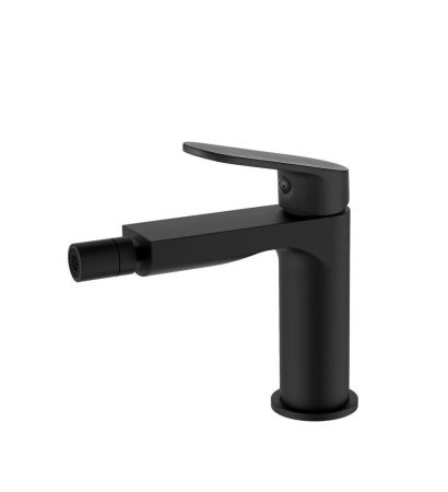 AQG Beta, однорычажный смеситель для биде без донного клапана, цвет черный матовый, артикул 01BET200NG