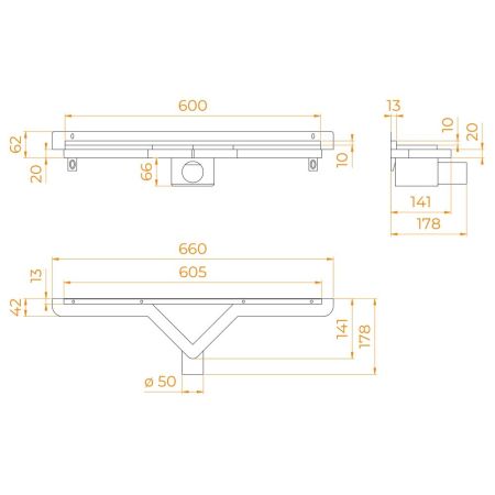 Душевой трап RGW SDR-60