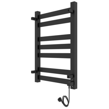 Полотенцесушитель электро "Гефест ЧКЧ П7 500х800", черный муар, левый