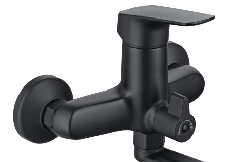 Смеситель для ванны с длинным изливом AQUATEK, матовый черный AQ1042MB ВЕГА, артикул AQ1042MB