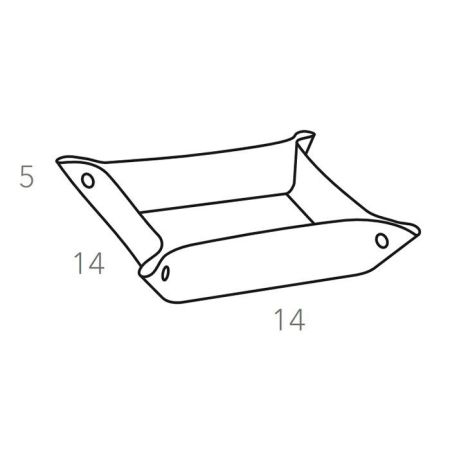 ADJ Мелочница, 14x14xH5 см., цвет: устричный/пепельная роза, артикул 109.02/07