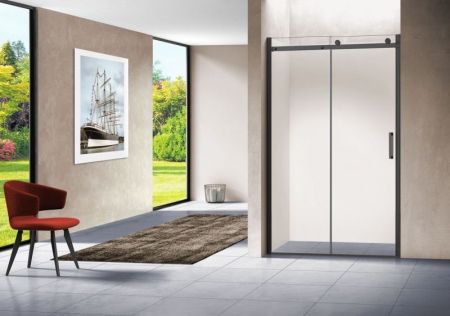 Душевая дверь Vincea Como VPS-1C120CLB 120x195 профиль Черный стекло прозрачное, артикул VPS-1C120CLB