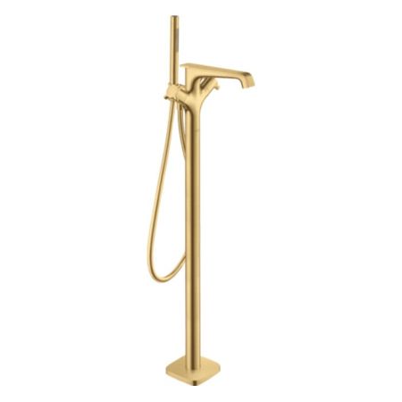 AX Citterio E Свободностоящий (напольный) смеситель для ванны, термостатический, в комплекте с ручной душ Axor Starck цвет: Шлифованное золото, артикул 36416250