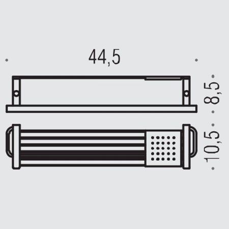 Colombo Time Полочка с полотенцедержателем 44.5 см, цвет: хром, артикул W4277.CR
