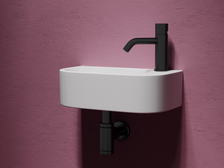 Умывальник подвесной прямоугольный (чаша слева, отверстие под смеситель справа) Элемент (Element) 409x224x110мм, артикул CN6066L