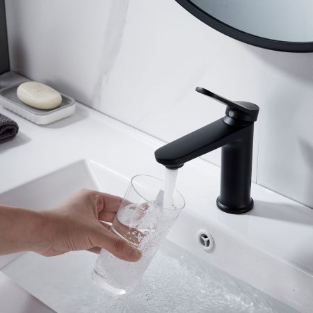 Смеситель для раковины Shevanik S4301H, черный, артикул S4301H