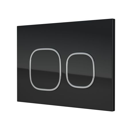 Кнопка смыва Glas Black для инсталляции Hasvik (Хасвик), ABS пластик+Стекло
