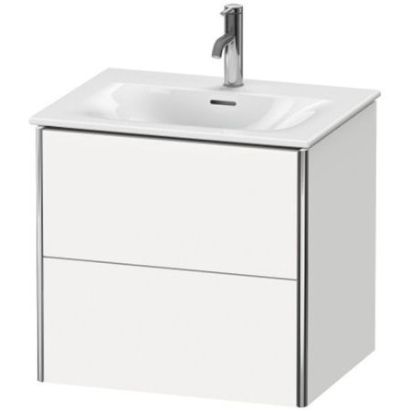 Duravit XSquare Тумба подвесная под раковину # 234463, 2 яшика, 560x610x478мм, цвет White High Gloss, артикул XS432202222