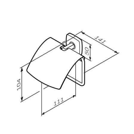 A90341400 Gem, Держатель для туалетной бумаги с крышкой