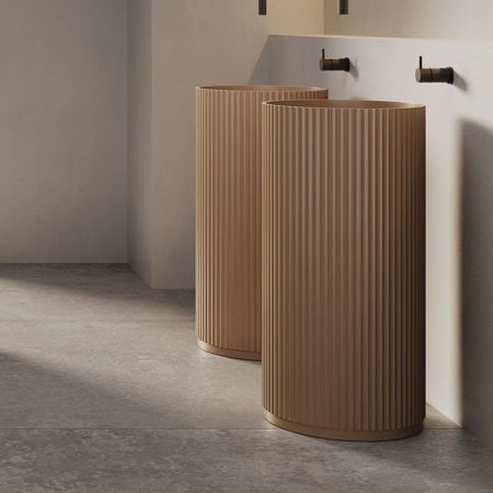 DEA DESIGN Pedestal Basin Раковина напольная d450хh900 мм, цвет dark camel