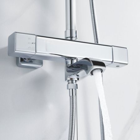 Душевая система c термостатом Shevanik S3096, хром