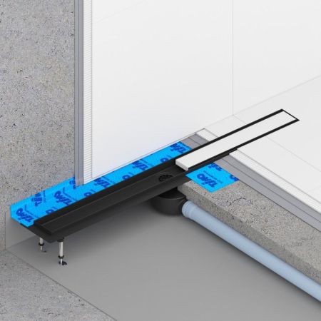 Душевой лоток (двухсторонняя решетка) TIMO Drain System DS230208/03, черный, артикул DS230208/03