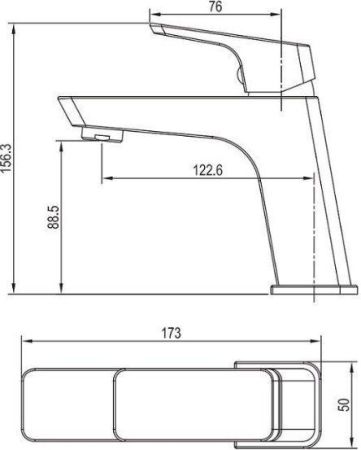 Смеситель для раковины Aquanet Gotic AF440-10С, артикул AF440-10С
