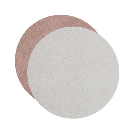 ADJ Круглый плейсмат, D35 см., цвет: устричный/пепельная роза, артикул 0004.02/07