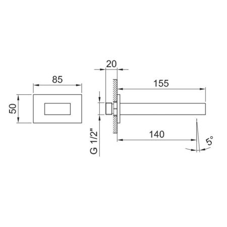 Fantini AR/38 Излив для ванны, настенный, цвет: хром