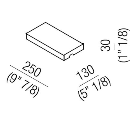 Agape  Полочка для раковины 250х130х30 мм, цвет Iroko