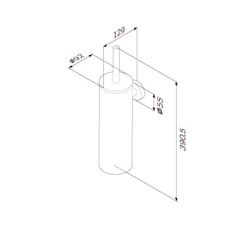 A7433600 Sense L, Стойка с туалетной щеткой подвесная, сталь, артикул A7433600