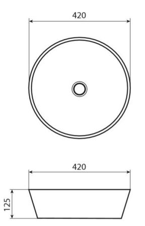Раковина накладная Allen Brau Liberty 40 4.32002.20 белый глянец, артикул 4.32002.20