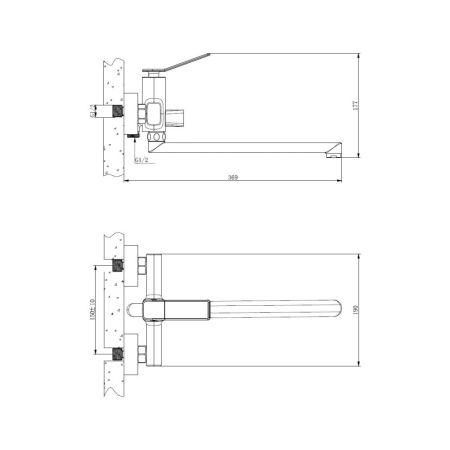 Смеситель для ванны BELZ B22618, хром