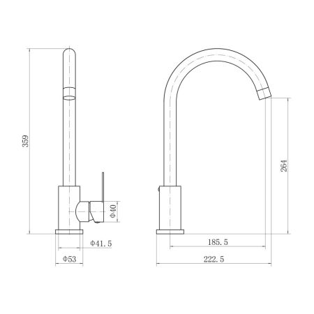 Смеситель для кухни FASHUN A54001N, сатин