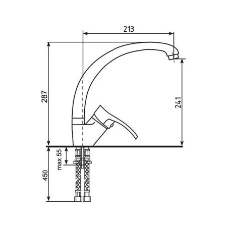 Смеситель для кухни Ulgran U-001-302, песочный