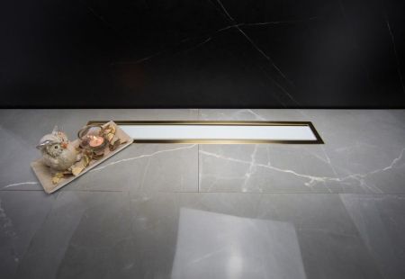 Душевой лоток Pestan Confluo Premium Line 750 White Glass Gold