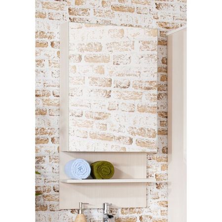 Зеркальный шкаф Бриклаер Карибы 50 Светлая лиственница, артикул 4627125411199