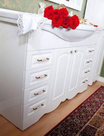 Тумба под раковину Бриклаер Анна 120 Белая, артикул 4627125411458