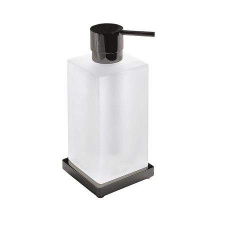 Colombo Look Дозатор для жидкого мыла, настольный, цвет: PVD графит полированный/матовое стекло, артикул B9317.GL-VAN