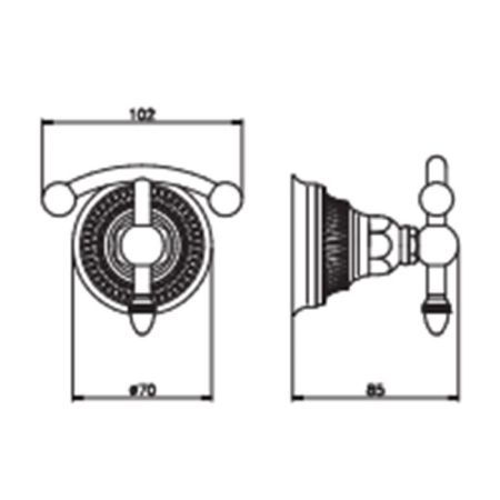 Nicolazzi Impero Крючок для одежды, цвет: золото, артикул 1481GO36