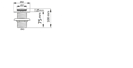 Донный клапан для раковины CeramaLux RD014, артикул 