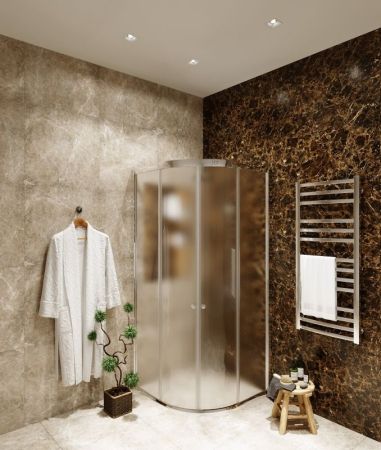 Душевой уголок Agger A01-080MCR/G 80x80 профиль Хром стекло матовое, артикул A01-080MCR/G