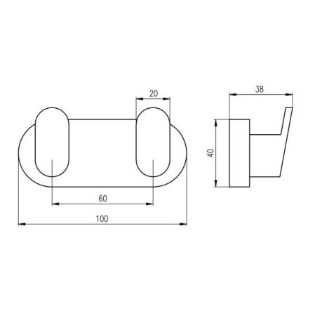 Планка с крючками Rav Slezak YUKON YUA0106CMAT, черный, артикул YUA0106CMAT