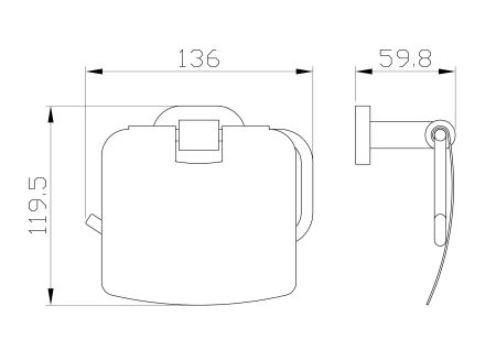 Держатель для туалетной бумаги с крышкой WONZON & WOGHAND FIRST, Хром (WW-8426), артикул WW-8426