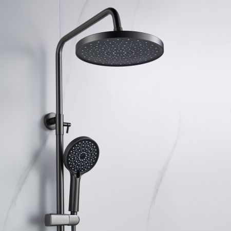 Душевая система Shevanik S4726T, оружейная сталь, артикул S4726T