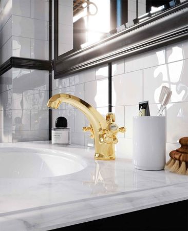 Смеситель для раковины Kludi Adlon 510104520 Золото 23 карат, артикул 510104520