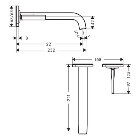 AX Citterio E смеситель для раковины для наст , цвет полированное золото, артикул 36106990
