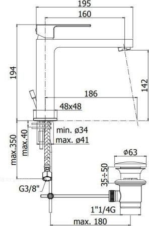 Смеситель для раковины Paffoni Elle ELX073CR хром, артикул ELX073CR