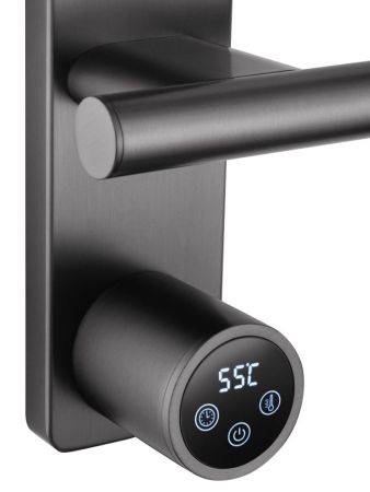 Полотенцесушитель электрический WONZON & WOGHAND NÜRNBERG, Темный графит (WW-AL342-GM), артикул WW-AL342-GM