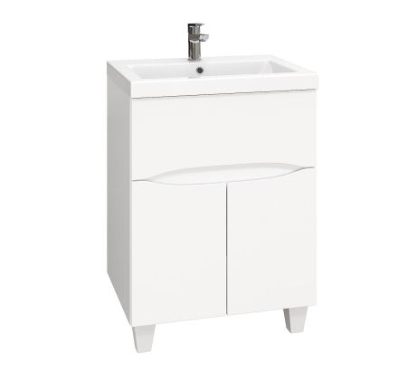 Тумба Onika Стрим 60 напольная, белая (ум. Como 60)