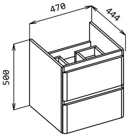 Мебель для ванной комнаты BELBAGNO ALBANO-CER-500, артикул ALBANO-CER-500-2C-SO-CVG