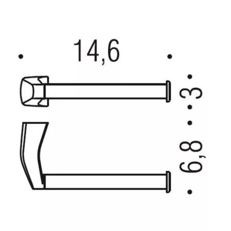 Colombo Road Держатель для т/б., подвесной, цвет: хром/карбон, артикул B8008.CRQ