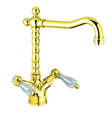 Смеситель для кухни Fiore GIOIELLI (SWAROVSKI®) 08OO0625, золото, артикул 08OO0625