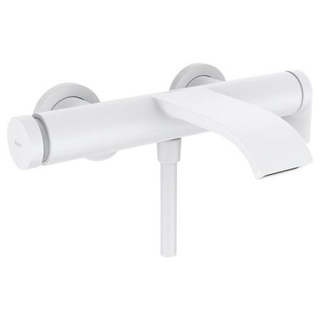 Смеситель для ванны, Hansgrohe, Vivenis, тип открывания воды-однорычажный, тип регулирования воды-керамический картридж, монтаж-настенный, вынос излива, мм-216, тип излива-неподвижный, цвет-белый матовый, артикул 75420700