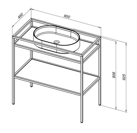 Консоль под раковину Allen Brau Liberty 90 1.33004.60 медь браш, артикул 1.33004.60