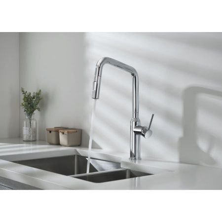 Смеситель для кухни с выдвижной лейкой Timo Saona 2386/02FL хром, артикул 2386/00FL