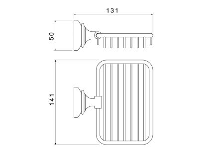 Мыльница решетка AQUATEK, полир. золото AQ4533PG КЛАССИК, артикул AQ4533PG