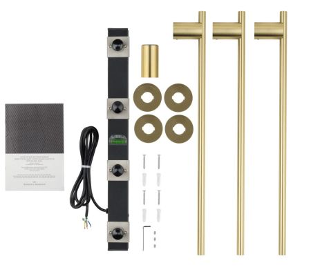 Полотенцесушитель электрический встраиваемый WONZON & WOGHAND DORTMUND, Брашированное золото (WW-A363-BG), артикул WW-A363-BG